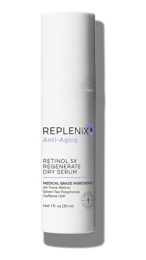Replenix Anti-Aging Retinol Regenerate Dry Serum, Medical-Grade Quick-Drying Face Serum for Mature Skin